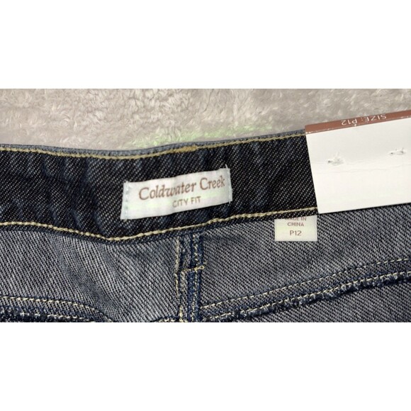 Coldwater Creek City Fit Slim Leg Knit Jeans P12 NWT Dark Wash Stretch Comfort - Picture 4 of 11